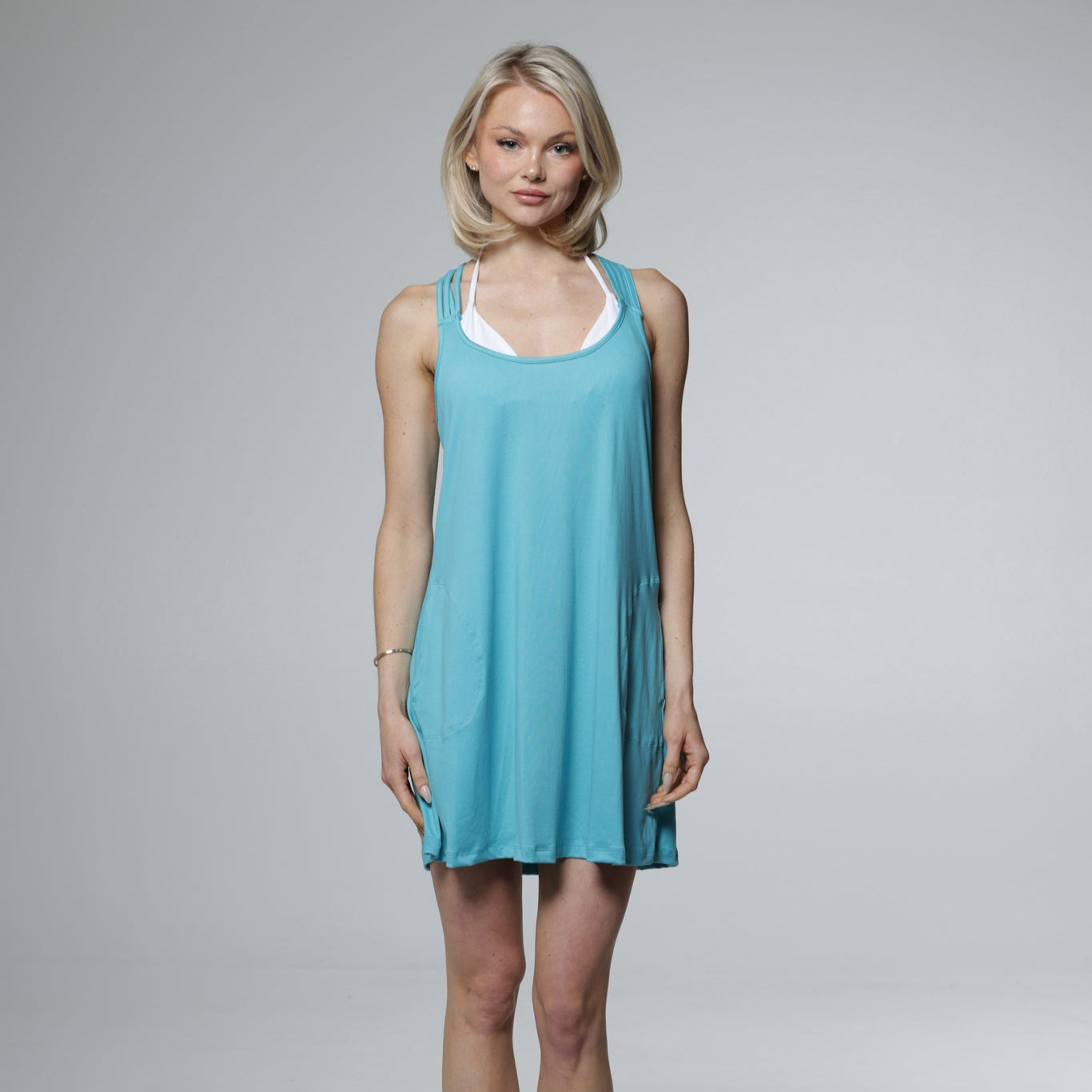 Basic Stretch Macrame-Back Dress