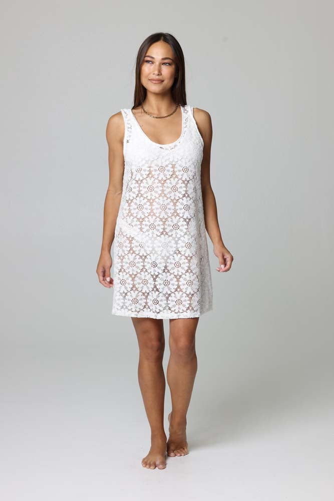 Sunburst Mini Tank Dress