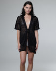 Diamante Open Front Kimono