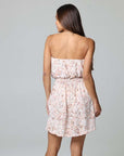 Blossom Bandeau Cinch-Waist Dress