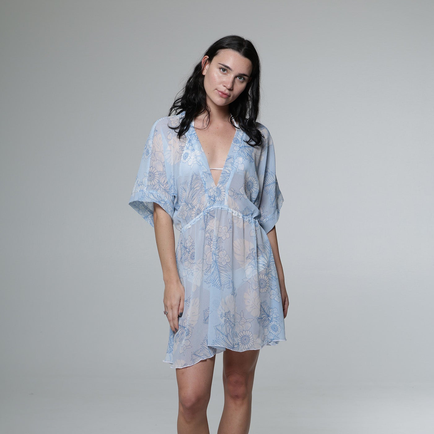 Waikiki V-Neck Kimono Dress