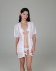 Diamante Open Front Kimono