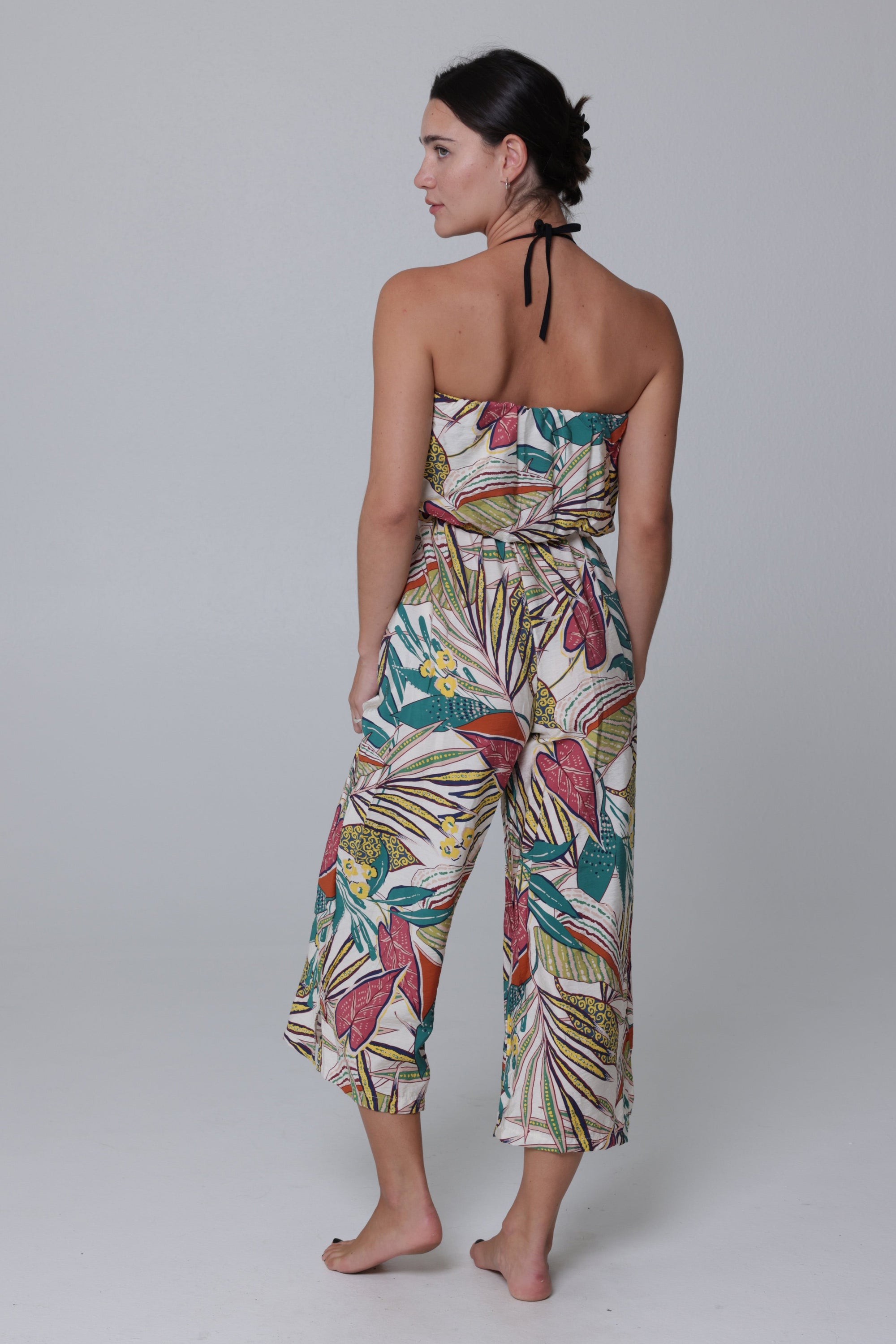 Funky Palm Bandeau Jumpsuit