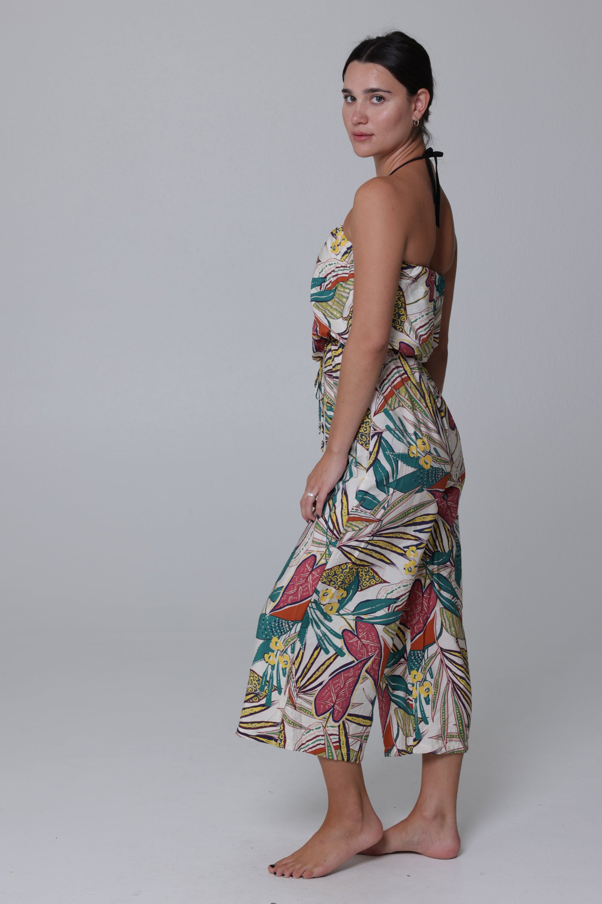 Funky Palm Bandeau Jumpsuit