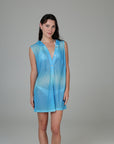 Escala Sleeveless Button Down Hoodie