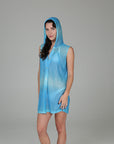 Escala Sleeveless Button Down Hoodie
