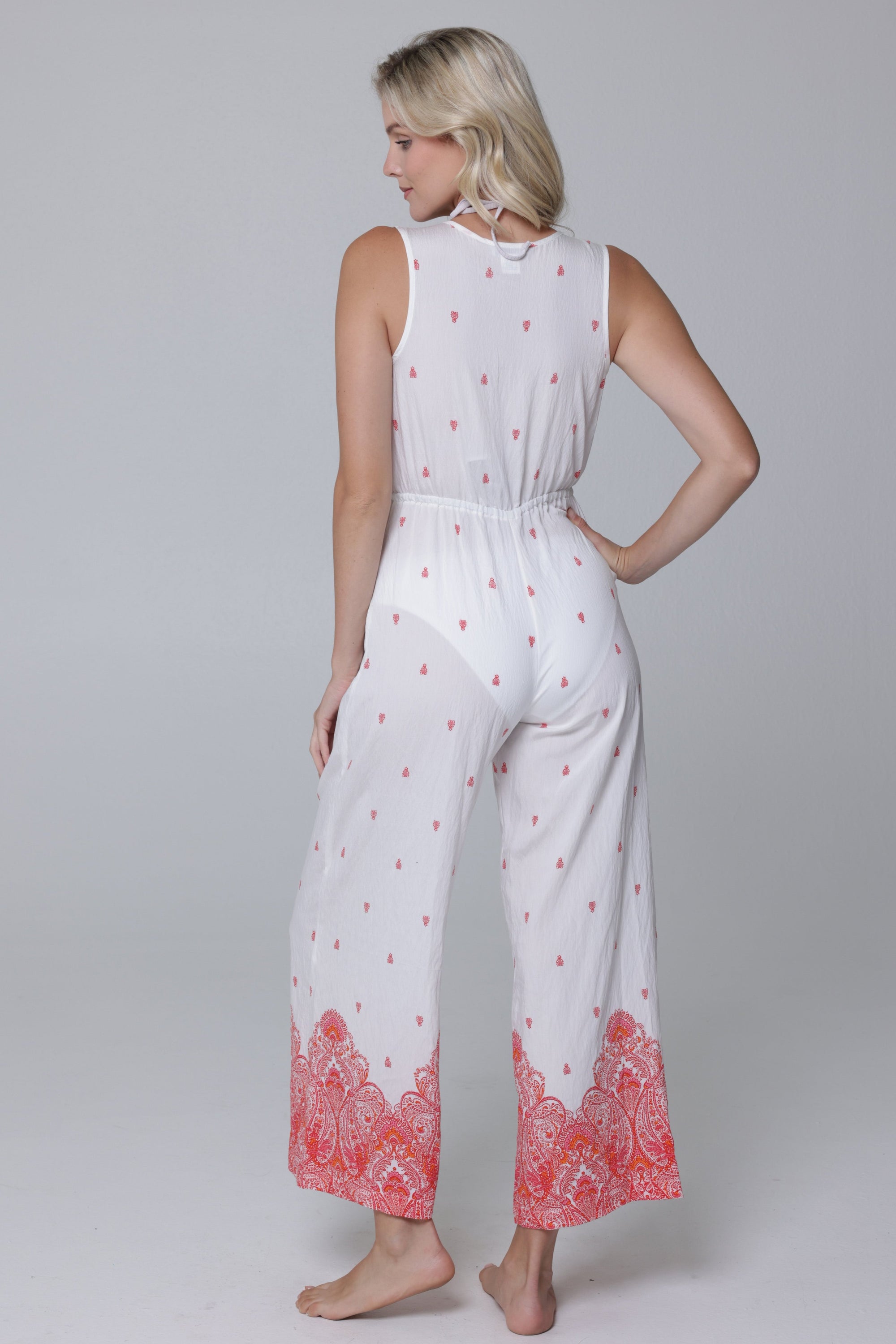 Corsica Sleeveless Surplice Jumpsuit