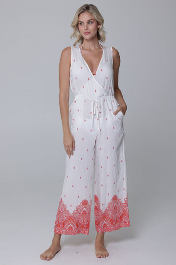 Corsica Sleeveless Surplice Jumpsuit