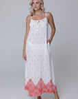 Corsica Tie Front Strappy Maxi Dress