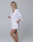 Cancun Lace Neck Big Shirt