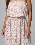 Blossom Bandeau Cinch-Waist Dress