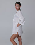 Matira Lace Neck Big Shirt